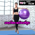 YOGA BALL 75CM พร้อมที่สูบลม *ส่งฟรี* 75cm WH-GE-SP-B75XX