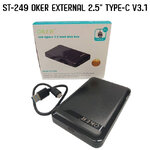 OKER ST-249 Black OKER EX.HDD BOX 2.5"TYPE-C/3.1 EX-25-OK-249BK