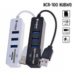 NCR100 NUBWO HUB USB 3Port+SD+TF CARD HB-NW-21-100BK/WH