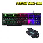 NUBWO NKM-300 NUWBO INFAREZ KEYBOAR+MOUSE GAMING ไฟ NKM300 KB-KM-NW-300BK