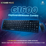 G1600 BOSSTON Wireless Set Keyboard + Mouse SKU-02599