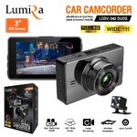 LUMIRA CAR DVR กล้องติดรถยนต์ แบบ2 กล้อง CAMCORDER WIDE LENS LCDV-042 DUOS SKU-02504