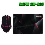 SIGNO GM-909+PAD BLACK SIGNO GAMING 2000DPI LED 7สี GM-909 MO-SI-OU-GM909