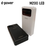 M200 LED d-power 20000mAh USB 2+Micro และ Type-C +ไฟฉาย LED MB-DP-BT-200XX