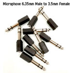 Microphone 6.35mm Male to 3.5mm Female Audio Plug Jack AD-CO-ST-PHONE