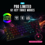 K69 OKER 3 MODES MECHANICAL KEYBOARD OKER K69(BT5.2+2.4G+TYPE-C)ไฟ LED SKU-02782