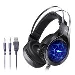 OKER X96 7 COLOR LED HI-FI STEREO HEADSET+MIC GAMING USB+3.5 SKU-02933