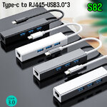 TYPE-C 3.0 TO RJ45+3USB3.010/100 *IGREEN* US-GO-RJ-S82XX