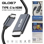 GL-067 GLINK TYPE-C TO HDMI CABLE 2M. CA-HM-TC-GL067