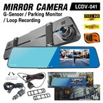 LUMIRA CAR DVR กล้องติดรถยนต์ แบบกระจก ทัชสกรีน กล้องหน้ารถหน้าหลัง LCDV-041 SKU-02507