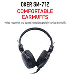 SM-712 OKER HEADPHONE+MIC สีดำ HP-HM-OK-712BK