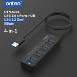 OTN-5305 ONTEN USB 3.0 Hub 4 Port ยูเอสบีฮับ 4 ช่อง สำหรับ คอมพิวเตอร์ โน๊ตบุ๊ค HB-4P-OT-5305B