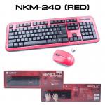 NKM-240 NUBWO KEYBOARD + MOUSE ไร้สาย NKM-240 KB-KM-NW-240GY/RE