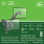 EGA TYPE MA2 Dual LCD ARM ขาตั้งจอคอม 2จอ ,แบบตั้งโต๊ะ รองรับจอ 15-32" SKU-03168