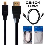 CB-104 GLINK Cable HDMI (V.1.4) TO Micro HDMI (1.8M) 1.8M SKU-02385