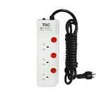 TAC รางปลั๊กไฟ รางปลั๊กพ่วง แบบ 3 เต้ารับ ช่องเสียบ 3 สวิทย์ HM3359 5M SKU-01926