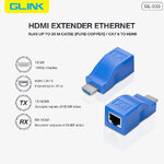GL033 GLINK HDMI EXTENDER ETHERNET RJ45 UP TO30M. DA-GO-HM-GL033