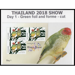 ชีทงานแสดงแสตมป์โลก 2561 ออสเตรเลียรูปนก (ครบชุด)