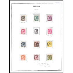 2 SHEETS 1898-1902 Canada Queen Victoria (15 Stamps) CV $376