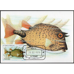Post Card S.Tome E Principe Fish 1979
