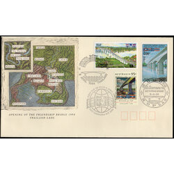 ซองวันแรกจำหน่ายเปิดสะพานมิตรภาพไทย-ลาว (ลาว)