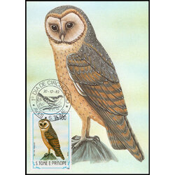 Post Cards S.Tome E Principe Bird 1983