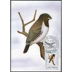 Post Cards S.Tome E Principe Bird 1983