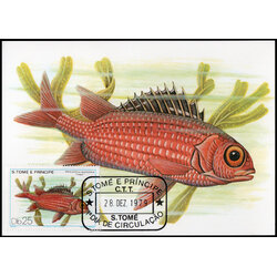 Post Card S.Tome E Principe Fish 1979