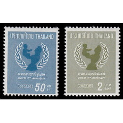 แสตมป์ชุดครบรอบ 17 ปี องค์การทุนสงเคราะห์เด็กแห่งสหประชาชาติ (ยูนิเซฟ)