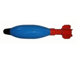 ลูกระเบิดยิงจากเครื่องยิงลูกระเบิด ขนาด 120 มิลลิเมตร ชนิดฝึกยิง ของโครงการบางระจัน โดย พ.ต.ทรงพล เอี่ยมบุญฤทธิ์