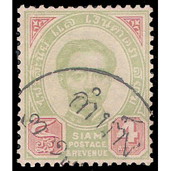 แสตมป์ชุดพระพักตร์ตรง ดวงราคา 4 อัฐ + ประทับตราลำบ์าง