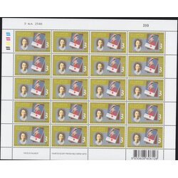 แสตมป์ 100 ปี นักเขียนไทย (เต็มแผ่น)