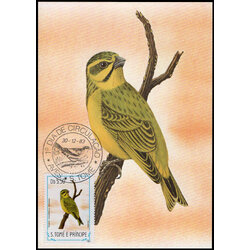 Post Cards S.Tome E Principe Bird 1983