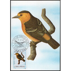 Post Cards S.Tome E Principe Bird 1983