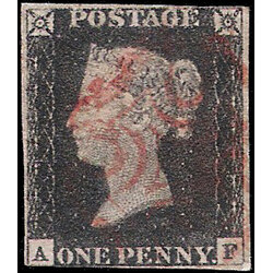 1840 No.1 Black Penny Red Maltese