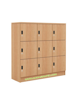 ตู้ล็อคเกอร์ไม้ 9 ประตู