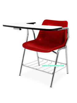 เก้าอี้เลคเชอร์ CP-03LCR แผ่นเลคเชอร์ขนาดใหญ่ พร้อมมีตะแกรงวางของ