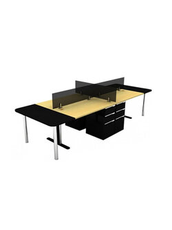 โต๊ะทำงานกลุ่ม 4 ที่นั่ง HYBRIDA HB-WS024G