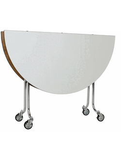 โต๊ะกลมจัดเลี้ยง เก็บพับได้ มีล้อ รุ่น ATC-2 ขนาด 120ซม./150ซม./180ซม.