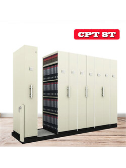ตู้รางเลื่อน 8 ตู้ แบบมือผลัก รุ่น CPT 8T