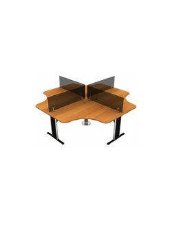 โต๊ะทำงานแบบมีฉากกั้น 4 ที่นั่ง HYBRIDA รุ่น HB-WS014G