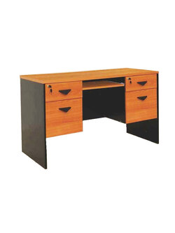 โต๊ะทำงาน ตู้ลิ้นชัก 2 ชั้น 2 ข้าง NDA 121TT พร้อมถาดคีย์บอร์ด