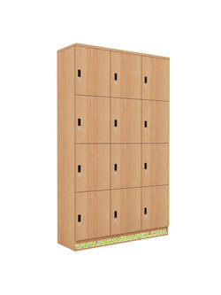 ตู้ล็อคเกอร์ไม้ 12 ประตู