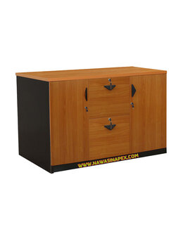 ตู้เอกสาร CAB-2( 1.2 เมตร ตู้บานเปิดซ้าย-ขวาตรงกลางลิ้นชัก 2 ชั้น)