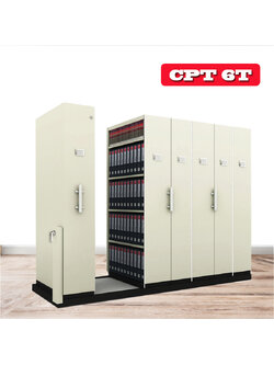 ตู้รางเลื่อน 6 ตู้ แบบมือผลัก รุ่น CPT 6T