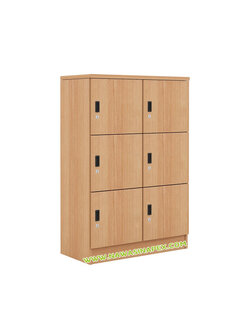 ตู้ล็อคเกอร์ไม้ 6 ประตู