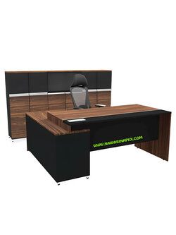 โต๊ะทำงานผู้บริหาร 2EX2016 พร้อมตู้ข้าง