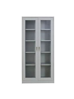 ตู้เหล็ก 2 บานเปิดกระจก MET-WB02