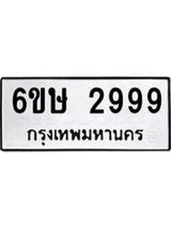 .ทะเบียนรถ 2999 ทะเบียนมงคล 6ขษ 2999 ผลรวมดี 41