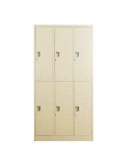ตู้ล็อคเกอร์บานเปิด 6 ประตู รุ่น MET-6106